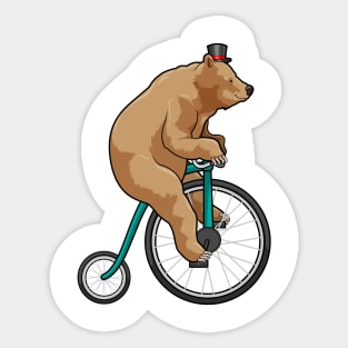 Bear at Circus with Bicycle Sticker